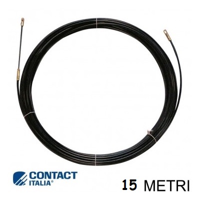 Sonda Nylon 4mm 15mt Nera Con terminali intercambiabili